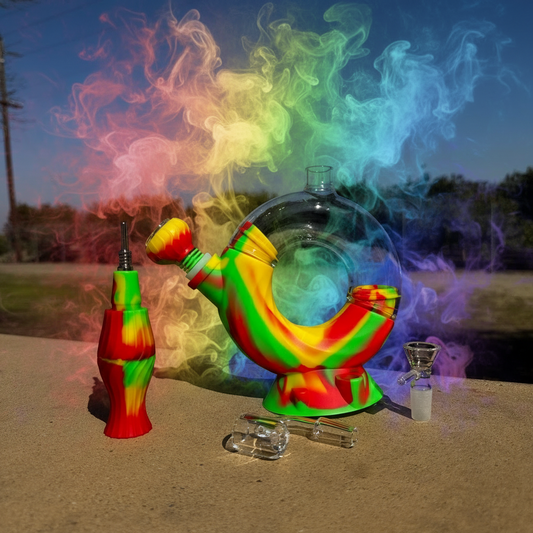 3 in 1 silicone water pipe