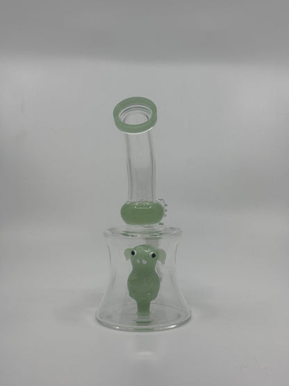 6" character art slime bent dab rig - RK Quality Glass