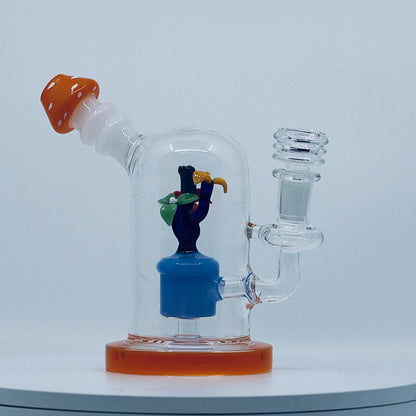 6" flower insert dab rig - WP249 - RK Quality Glass