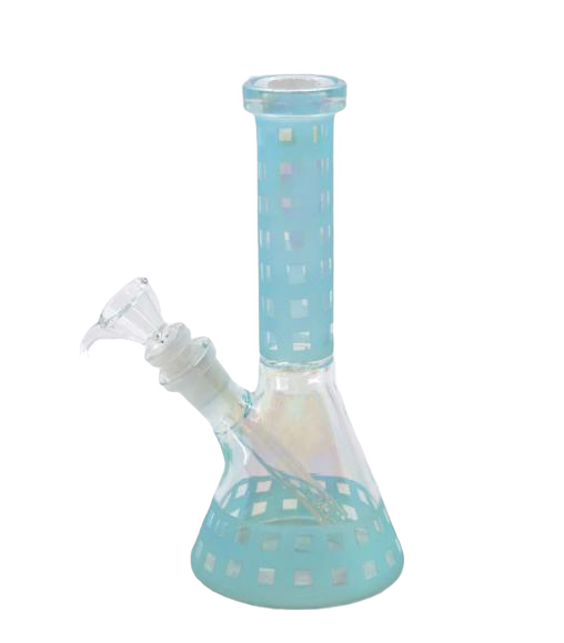 407 glow in the dark frosted 8” bicker bong