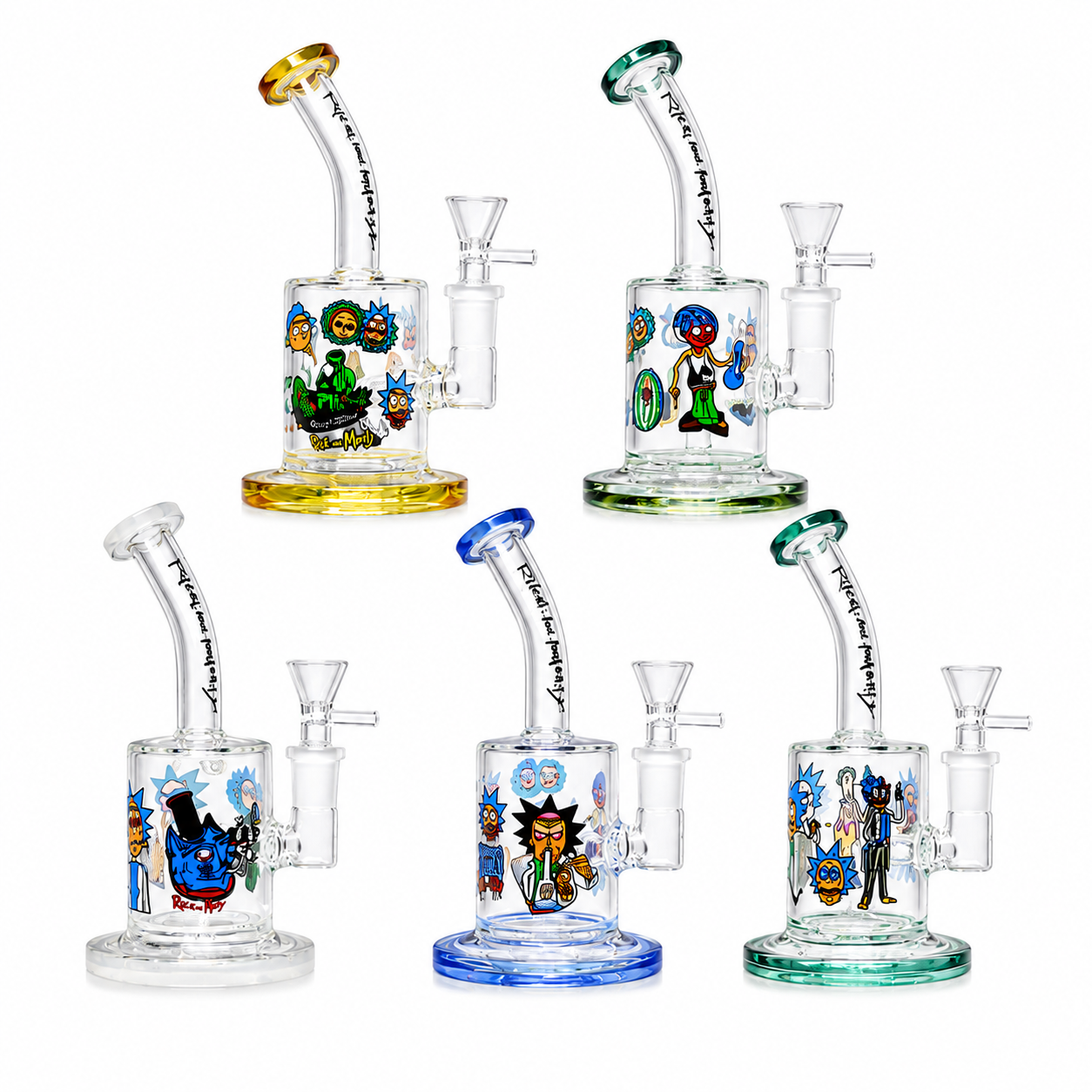 6.5 INCH CARTOON ART BENT DAB RIG