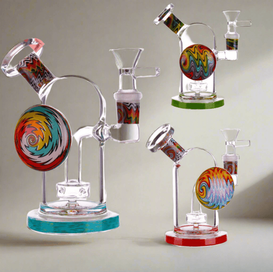 Color art locket dab rig - WP218 - RK Quality Glass