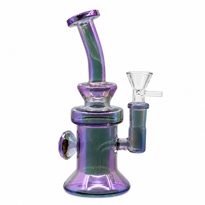 6 INCH METALIC DIAMOND LOCKET ATTACHED DAB RIG