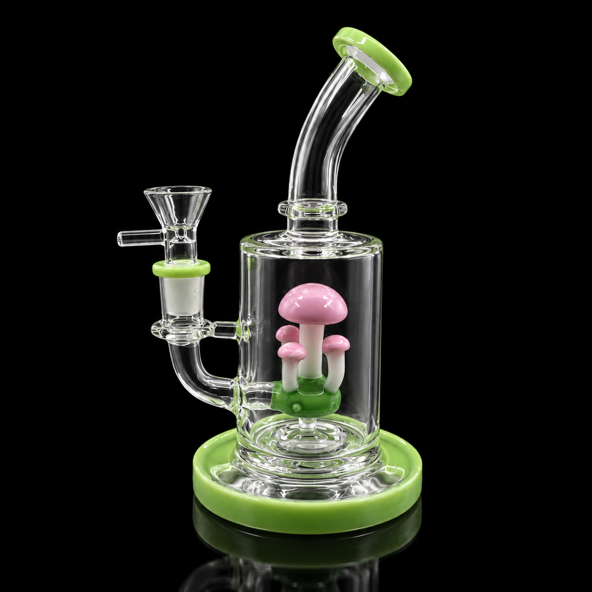 Bent Neck Mushroom Garden Glass Dab Rig Wholesale RK Quality Glass