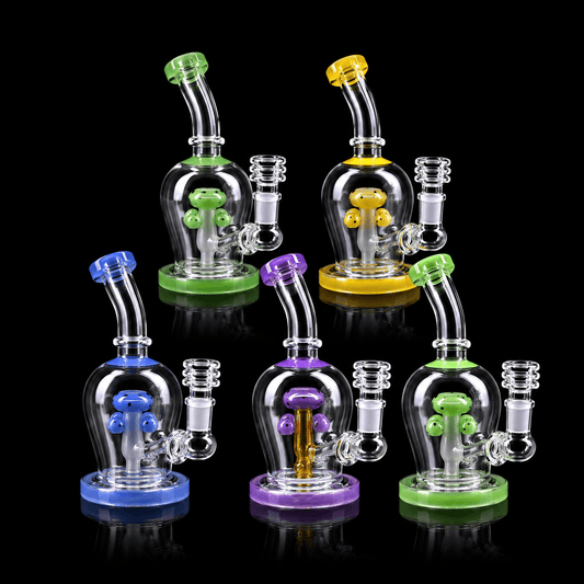 7" Mushroom Insert Bent Neck Dab Rig