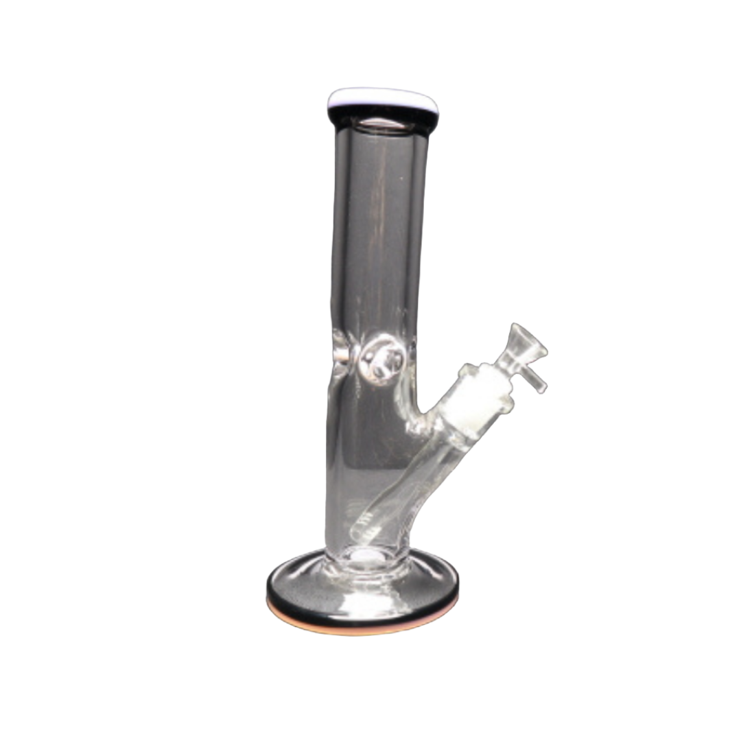 146 28RKQG 12" color base & mouth piece straight bong