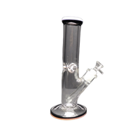 146 28RKQG 12" color base & mouth piece straight bong