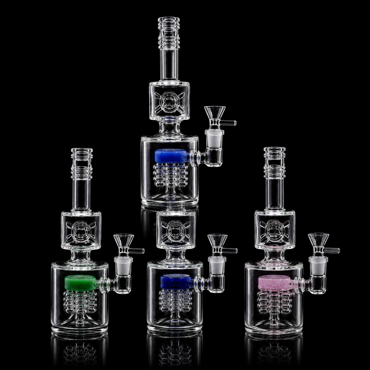 9 Inch Multi-Cylinder Showerhead Dab Rig Wholesale