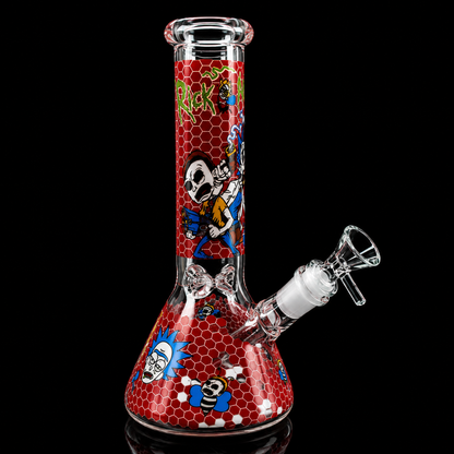 10 Inch Glow in Dark Cartoon Art Beaker Bong