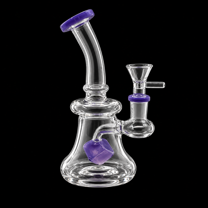 Cube Perc Bent Neck Glass Dab Rig Wholesale RK Quality Glass