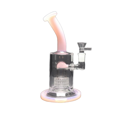 8" bent neck swiss shower head dab rig - WP124 - RK Quality Glass