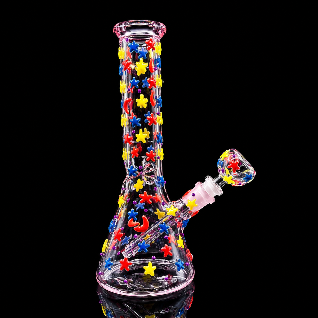 10 Inch Glow In The Dark Art Beaker Bong