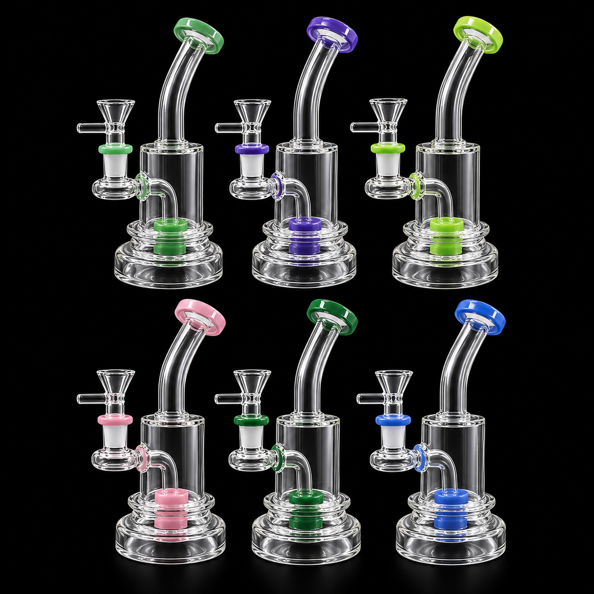 Bent Neck Barrel Glass Dab Rig Wholesale RK Quality Glass