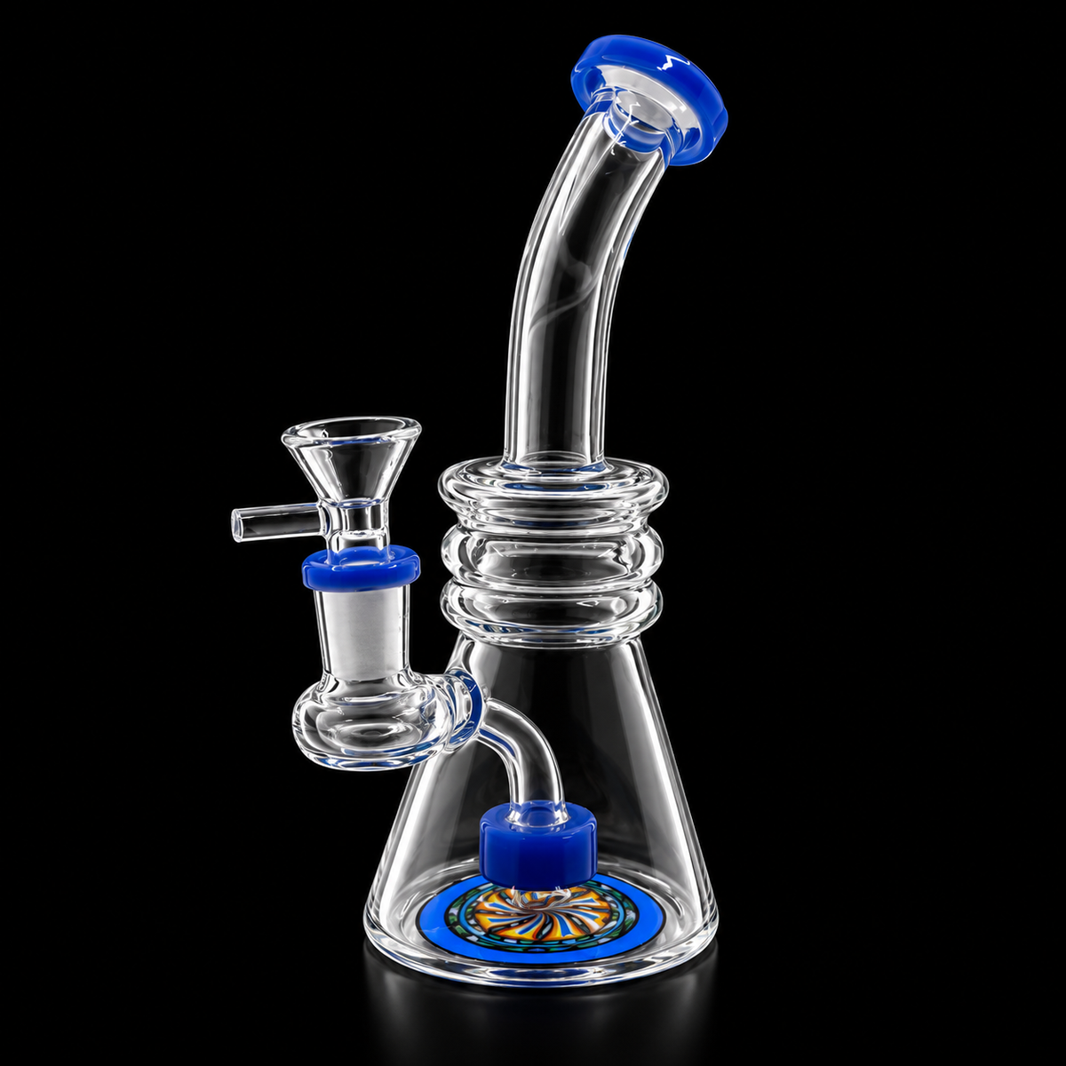 Bent Neck Glass Dab Rig with Showerhead Percolator Wholesale RK Quality Glass