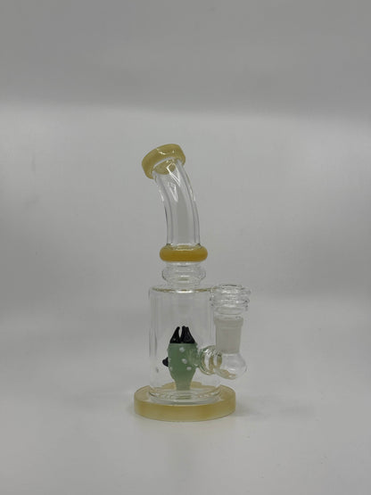 7” shower head bent dab rig - WP235 - RK Quality Glass
