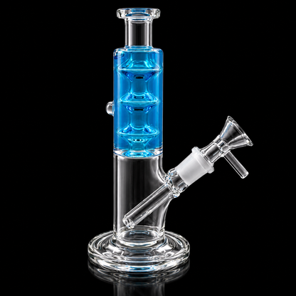 Triple Bubble Chamber Straight Tube Glass Bong Wholesale RK Quality Glass