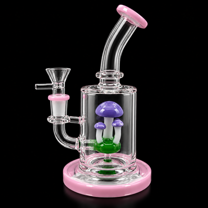 Bent Neck Mushroom Garden Glass Dab Rig Wholesale RK Quality Glass