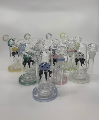 6.3" Jellyfish 14mm Female Glass DAB Rig for Smoking Water Pipe - RK Quality Glass