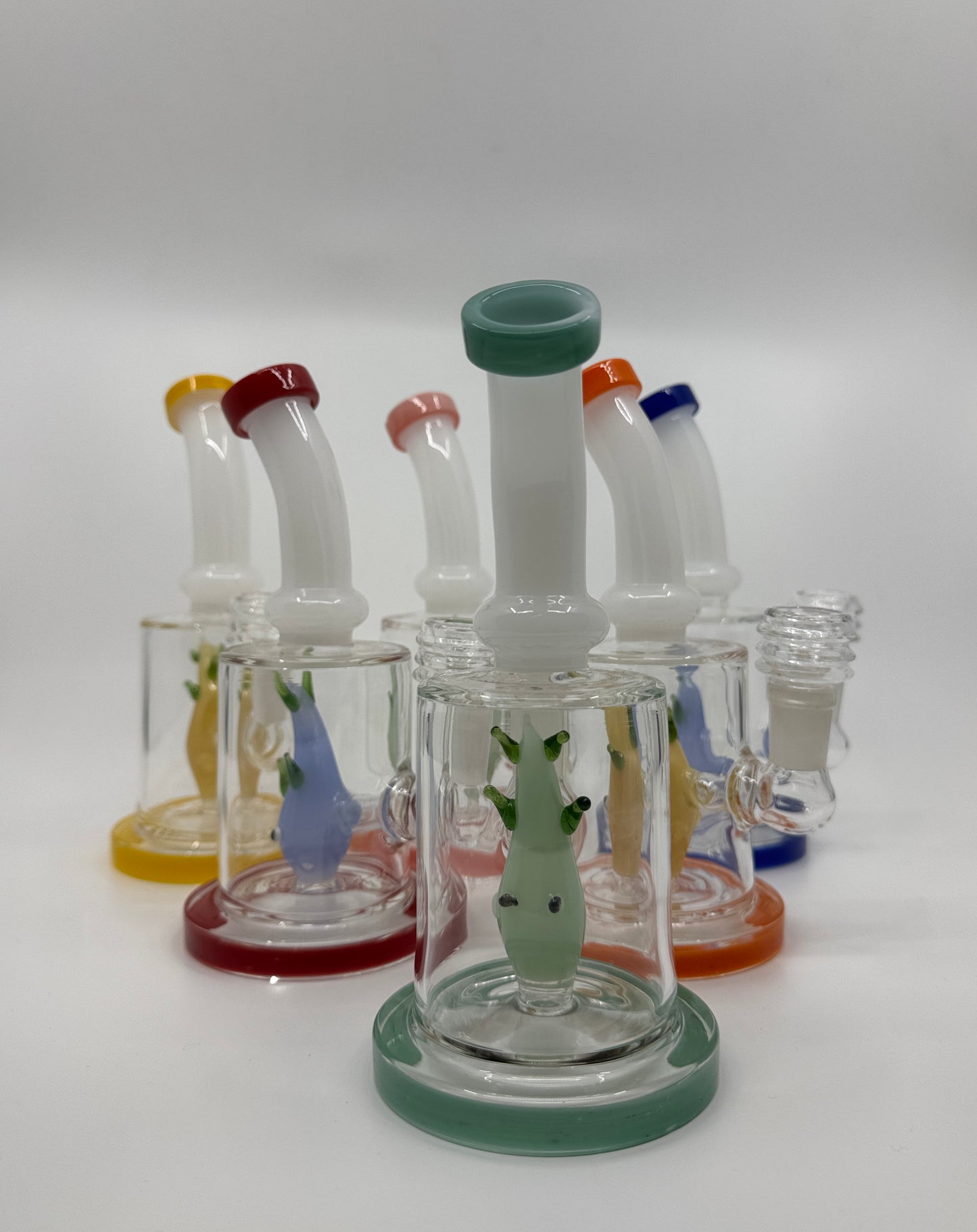 7” fish inserts bent dab rig