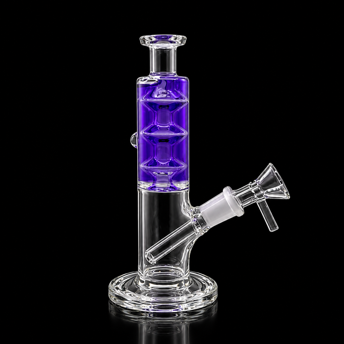 Triple Bubble Chamber Straight Tube Glass Bong Wholesale RK Quality Glass
