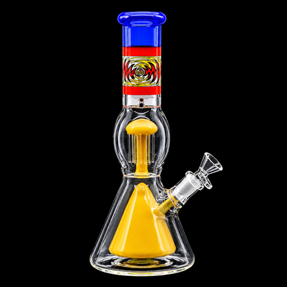 12 INCH Multi Perc WigWag BEAKER Bong