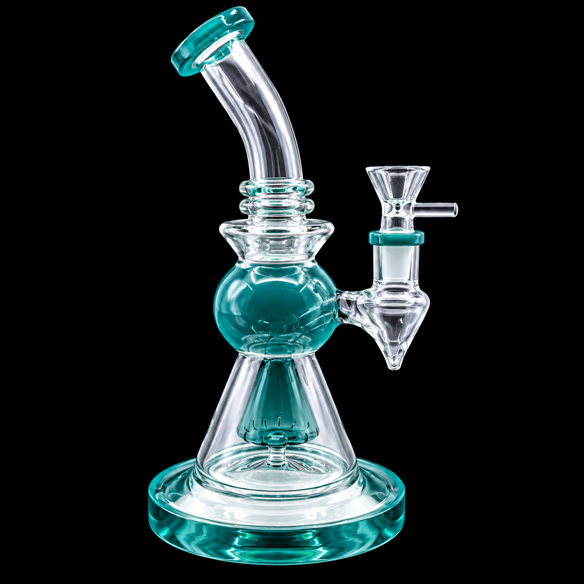Bubble Chamber Bent Neck Glass Dab Rig Wholesale RK Quality Glass