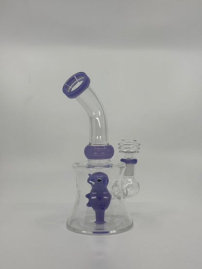 6" character art slime bent dab rig - RK Quality Glass
