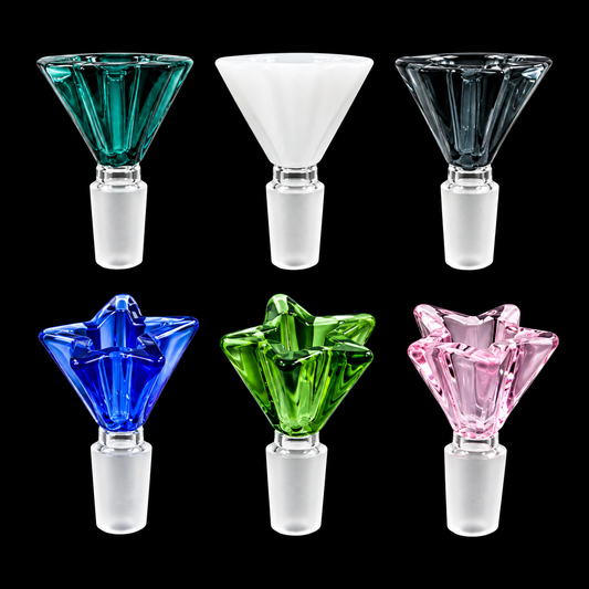 14M Star Color Glass Bowl - 12 Count Per Display