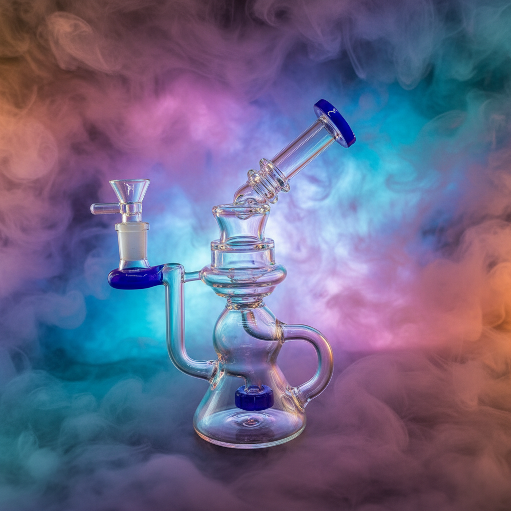 8" Side Carb Recycler Dab Rig