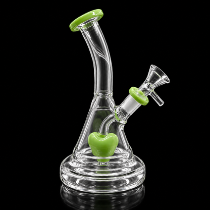 Heart Perc Bent Neck Glass Dab Rig Wholesale RK Quality Glass