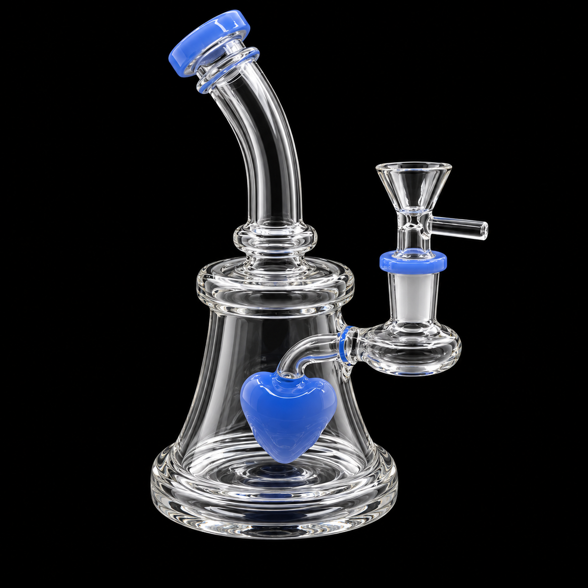 Heart Percolator Glass Dab Rig