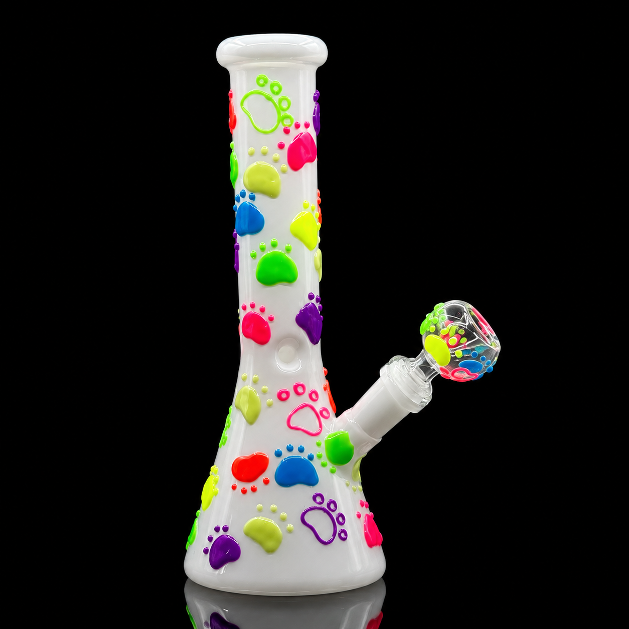 10 Inch Glow In The Dark Art Beaker Bong