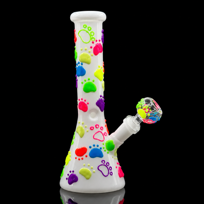 10 Inch Glow In The Dark Art Beaker Bong