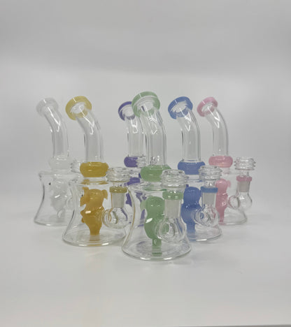 6" character art slime bent dab rig - RK Quality Glass