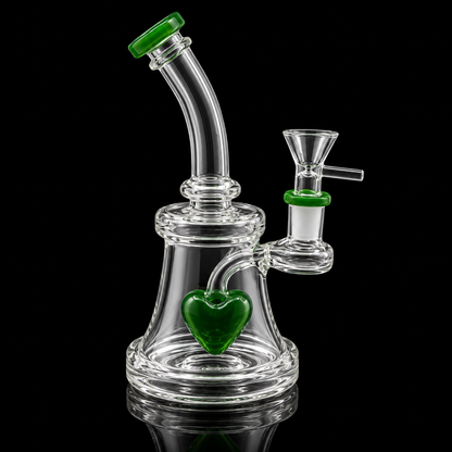Heart Percolator Glass Dab Rig