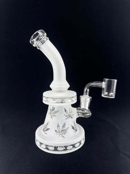 8” Frosted dab rig - WP157 - RK Quality Glass