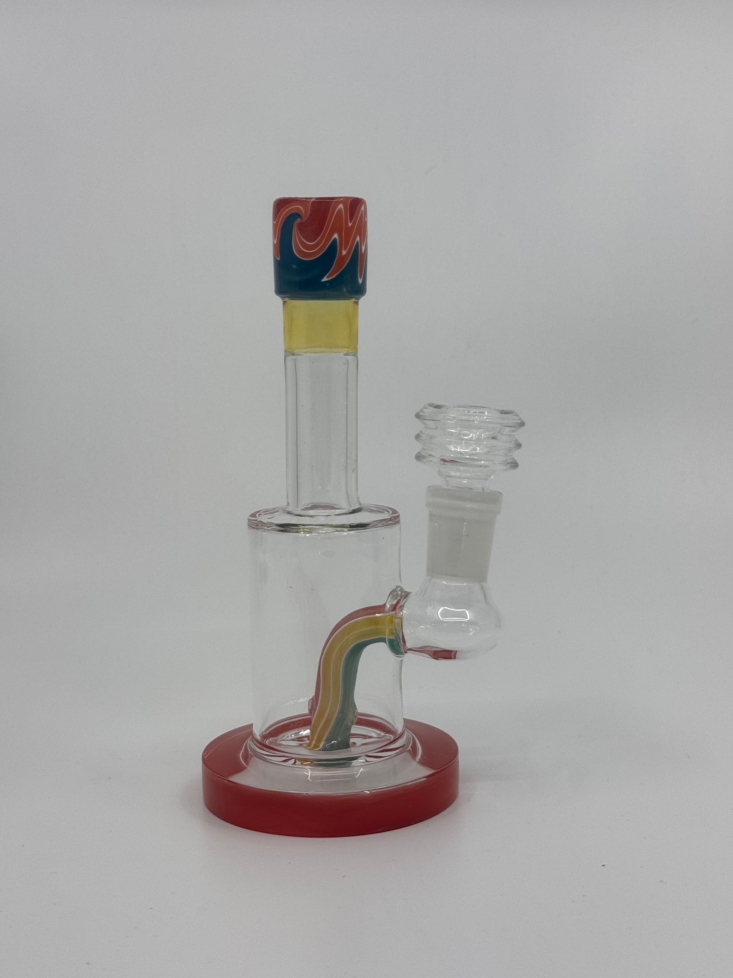 6" color art mini straight dab rig