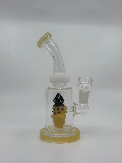 7” shower head bent dab rig - WP227 - RK Quality Glass