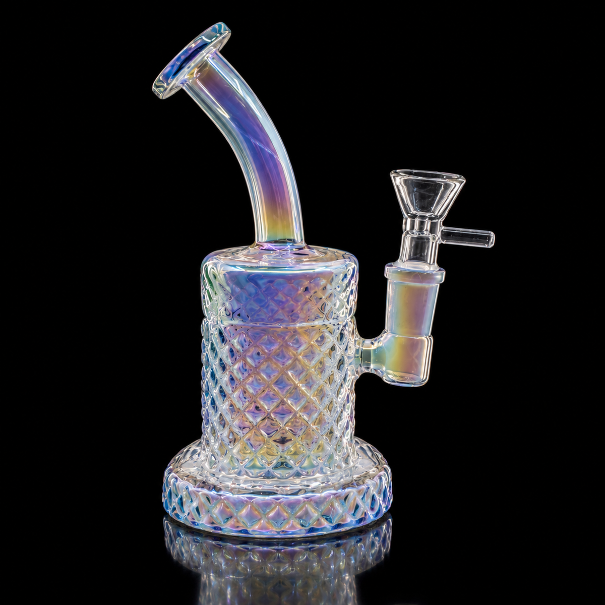 Iridescent Diamond Texture Glass Dab Rig Wholesale RK Quality Glass