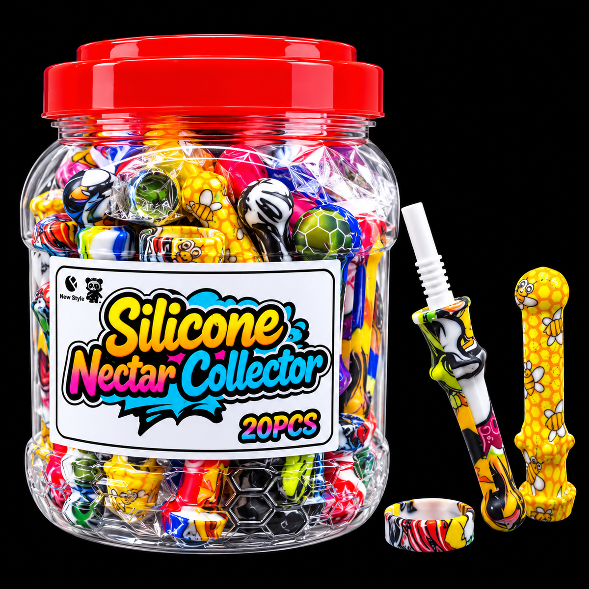 Silicon nectar collector - 20 pcs per jar
