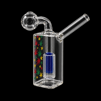 Mini Square Leaf Print oil burner pipe