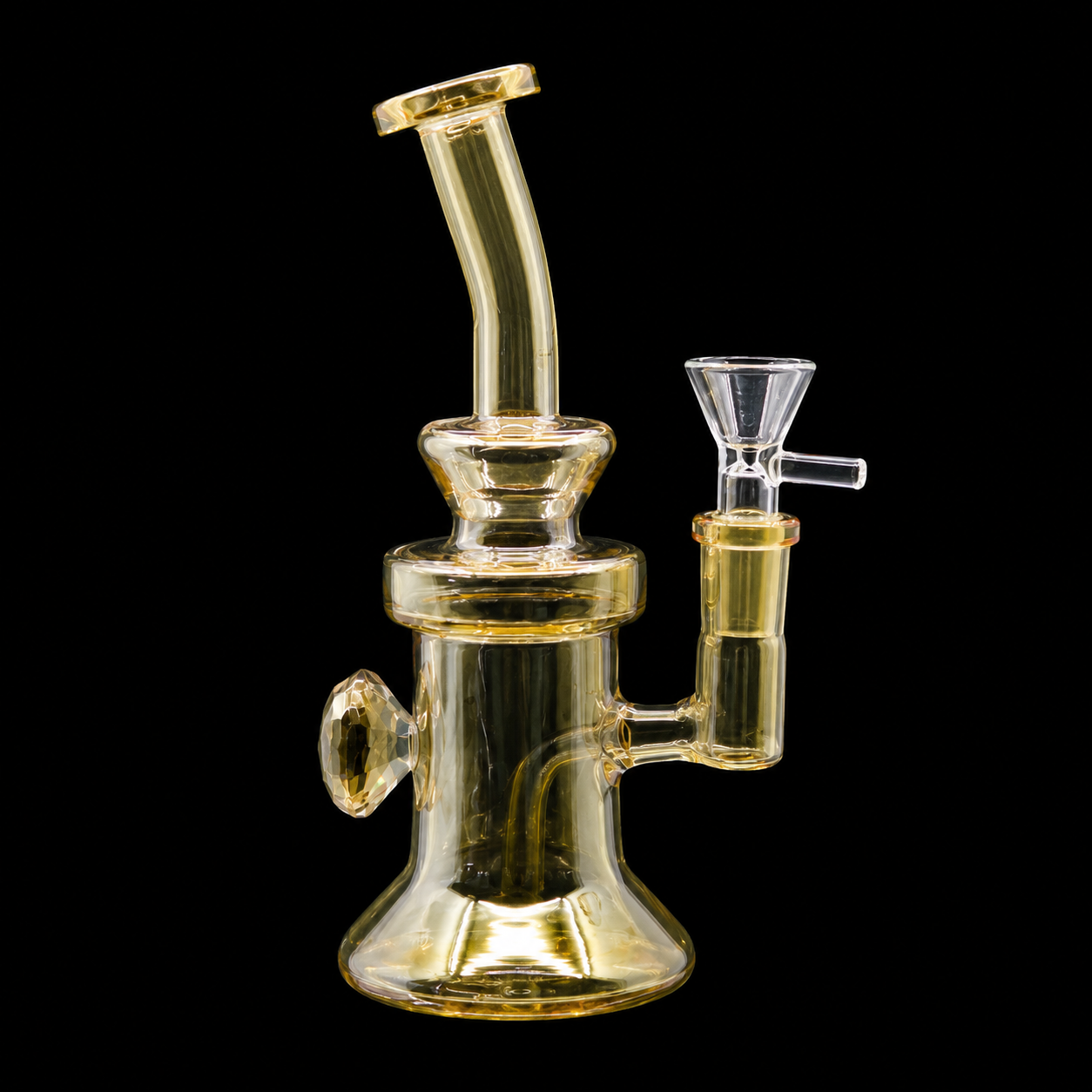 6 INCH METALIC DIAMOND LOCKET ATTACHED DAB RIG