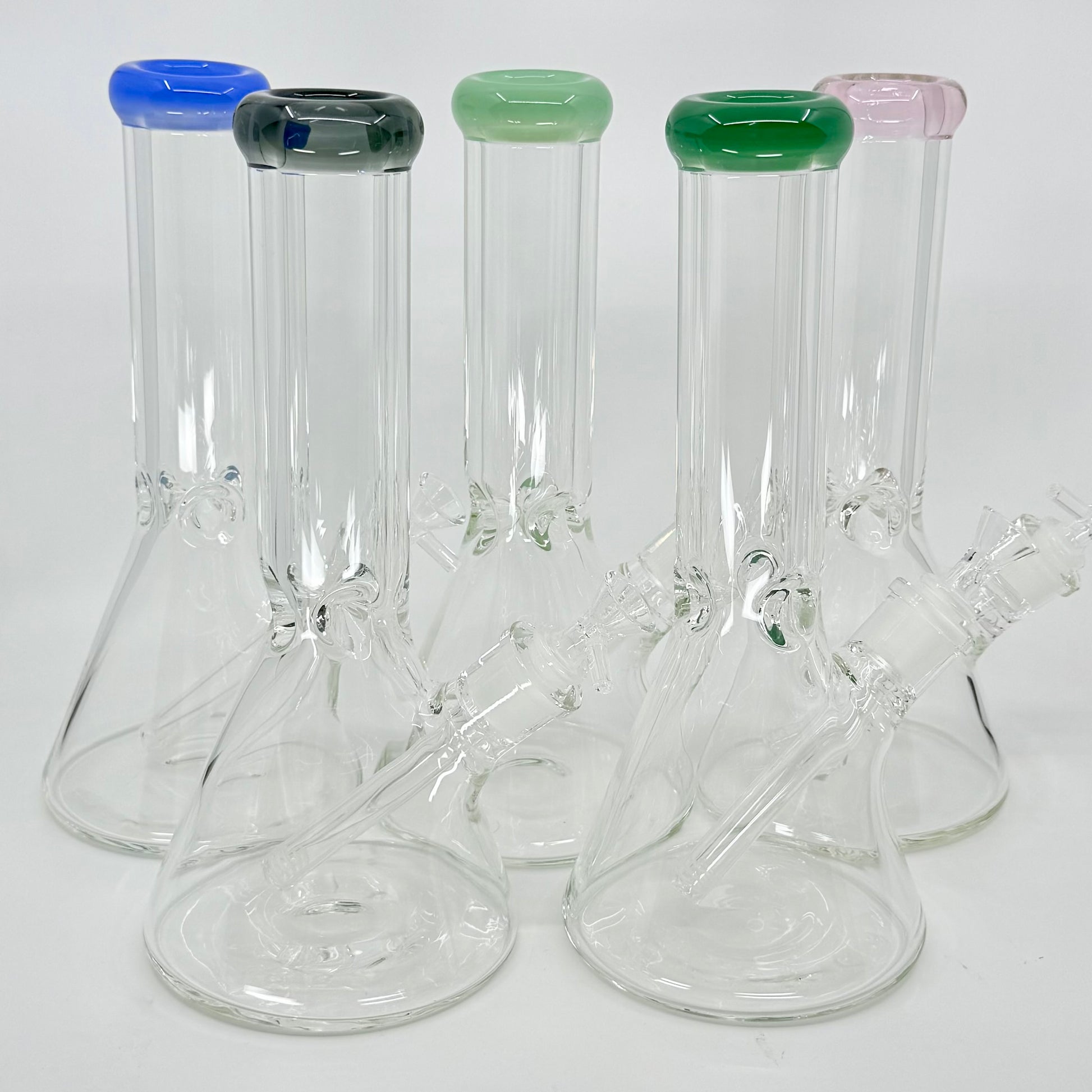 12” Color Mouth 9mm Heavy Duty Ice Becker Bong - WP274 - RK Quality Glass