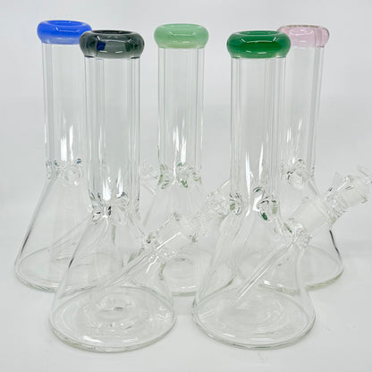 12” Color Mouth 9mm Heavy Duty Ice Becker Bong - WP274 - RK Quality Glass