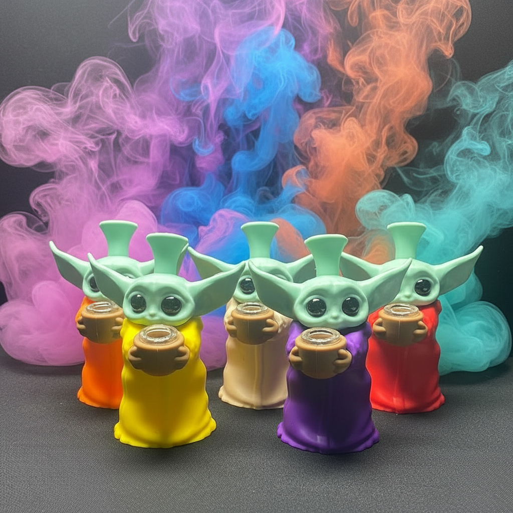 Baby Yoda Silicone Bong