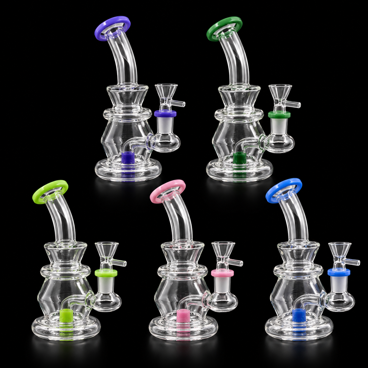 Bent Neck Lantern Glass Dab Rig Wholesale RK Quality Glass