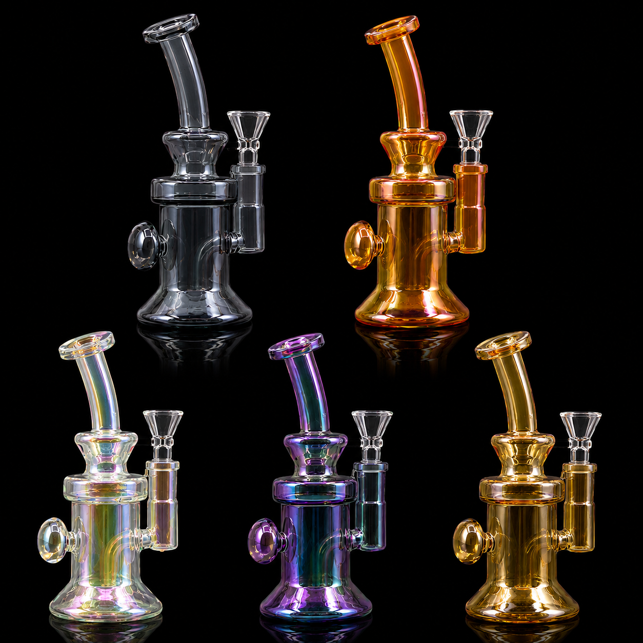 6 INCH METALIC DIAMOND LOCKET ATTACHED DAB RIG