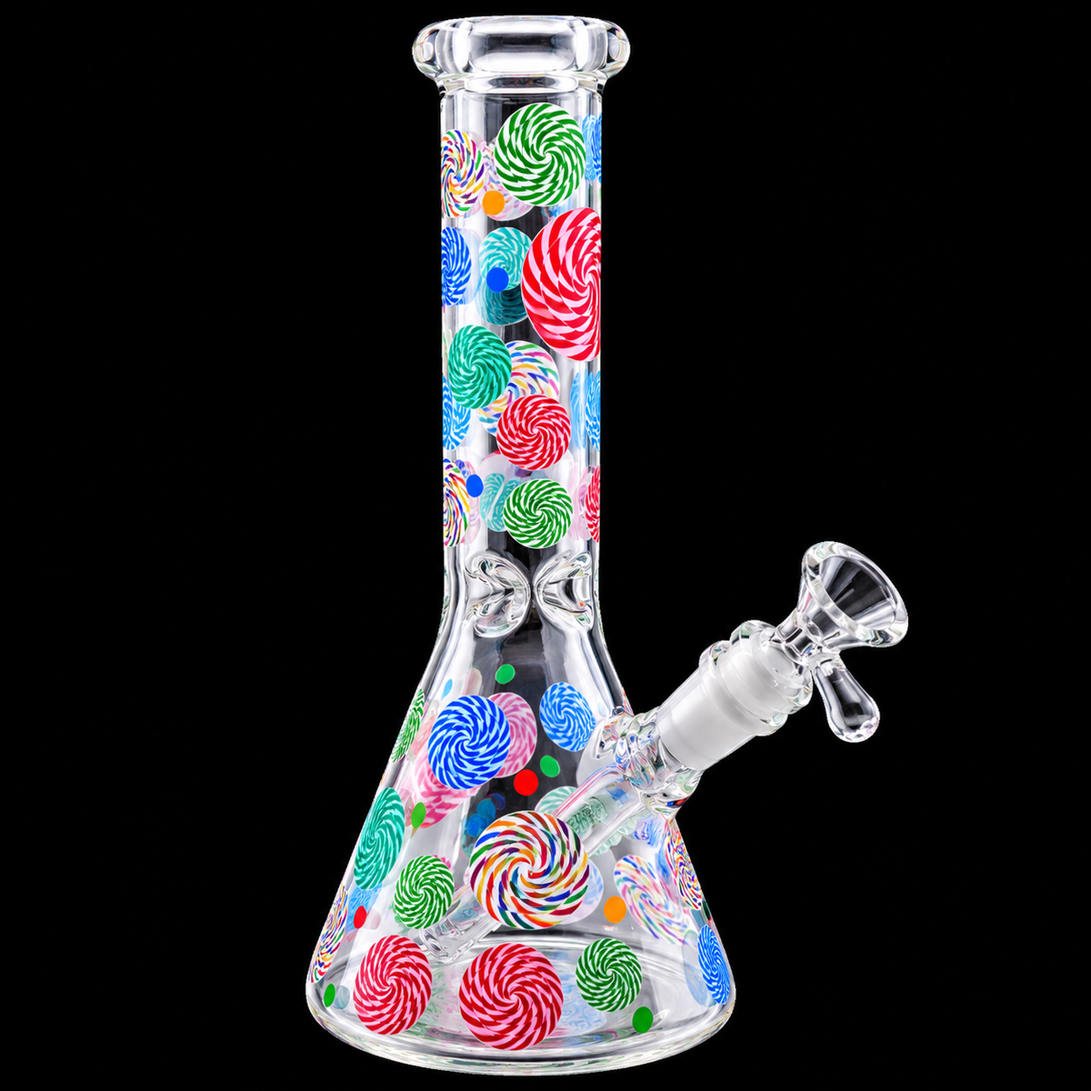 10 - Inch Colorful Candy Swirl Beaker Glass Bong