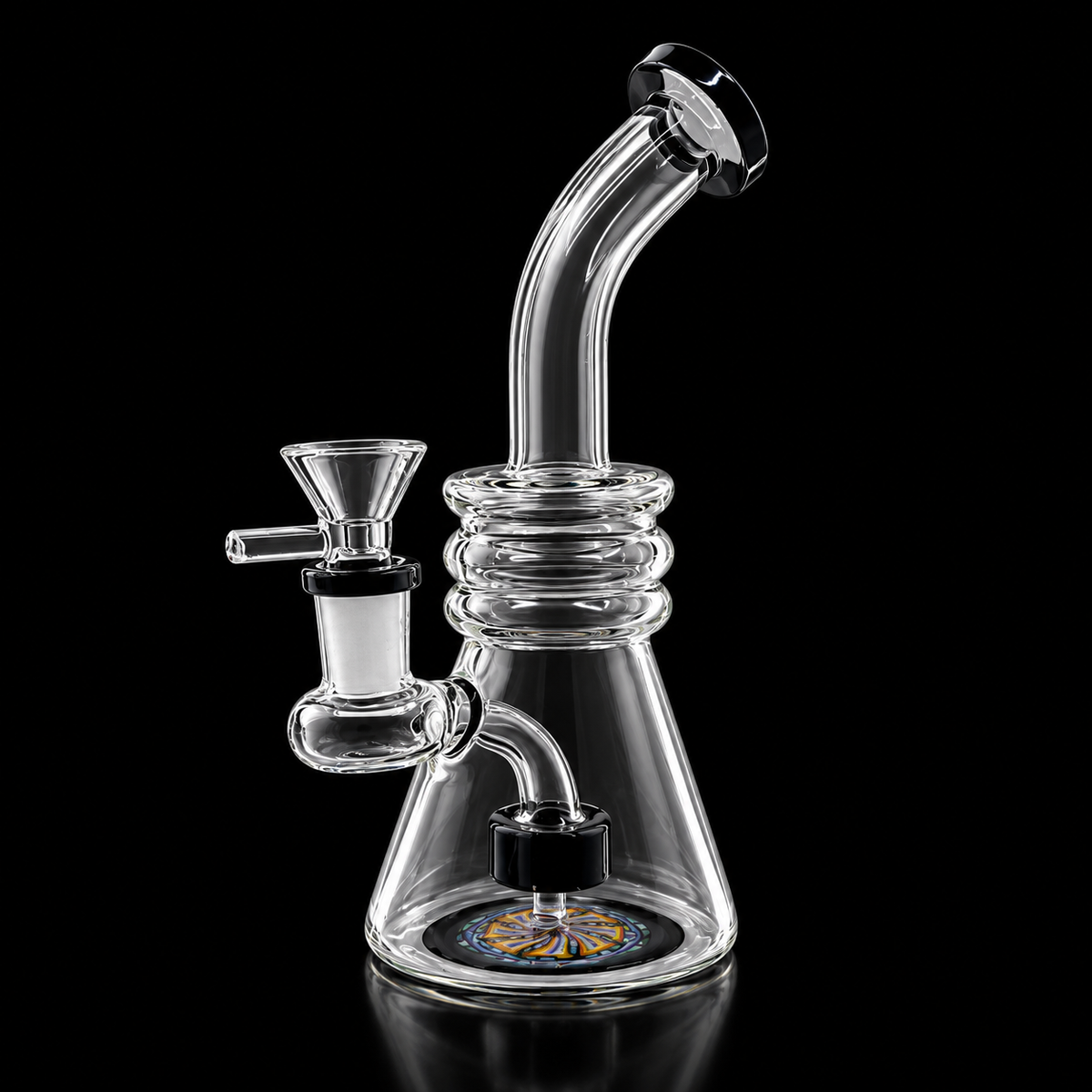 Bent Neck Glass Dab Rig with Showerhead Percolator Wholesale RK Quality Glass