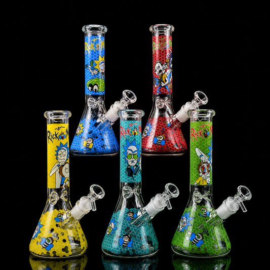 10 Inch Glow in Dark Cartoon Art Beaker Bong